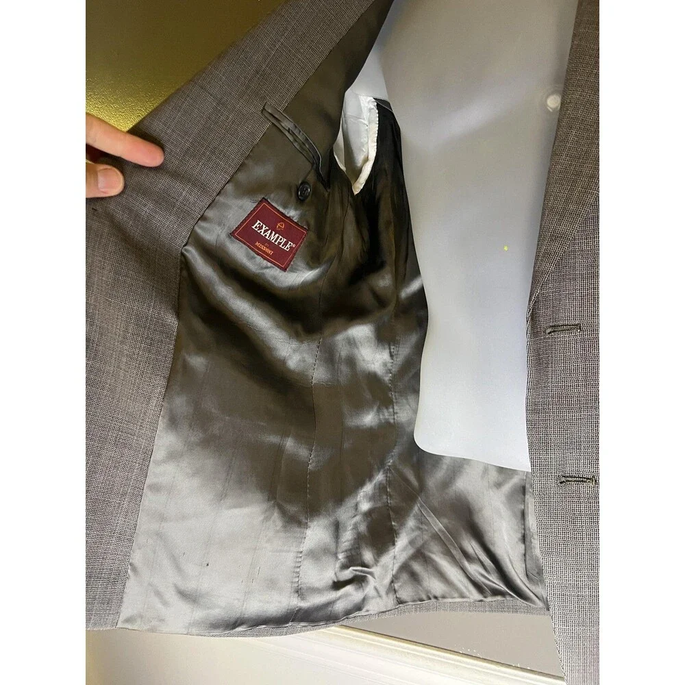 Missoni EXAMPLE Suit Jacket Mens 40 Gray Check Two Button Lined Business Italy